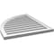 Ekena Millwork Quarter Round Top Left Surface Mount PVC Gable Vent w/ 2"W x 1-1/2"P Brickmould Frame, 26"W x 32"H GVPQL26X3202SF - alternate 2